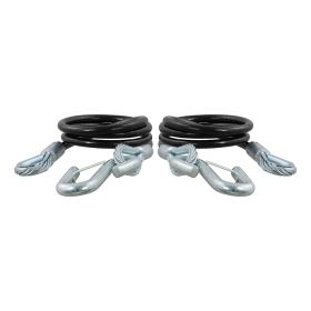 CURT 44-1/2" Safety Cables w/2 Snap Hooks - 5,000 lbs. - Vinyl Coated - 2 Pack
