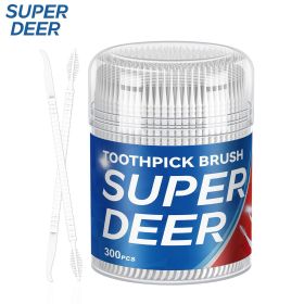 300 PCs Boxed Toothpick Brush Plastic Toothpick Disposable Household Interdental Brush Teeth Picking Dental Floss