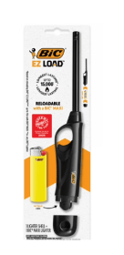 BIC EZ LOAD Reloadable Multi Purpose Candle Lighter, (1 Pack)