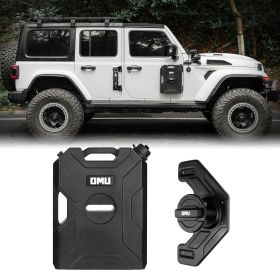2.64 Gallon/10L Door Hinge Gasoline Container and Mount Set Compatible with 2007-2023 Jeep wrangler JK JL JT