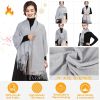 Unisex Oversize Cashmere Wool Shawl Wraps Blanket Winter Solid Scarf Soft Pashmina 79" X 28"