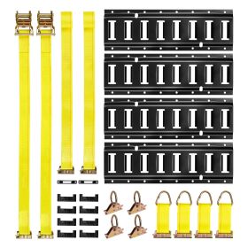E-Track Tie-Down Rail Kit, 4 Pack 1.3 ft E Tracks Set