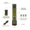 5000 Lumen Rechargeable LED Flashlight with IP67 Waterproof Magnetic Tailcap