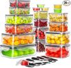 40 PCS Food Storage Containers with Lids Airtight Plastic Storage Meal Prep