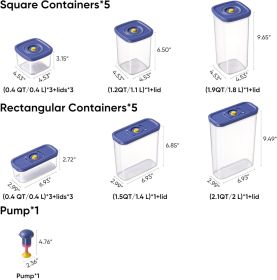 Food Storage Containers with Lids, 21 PCS Air Tight Plastic Food Containers with Date Tracking Dial