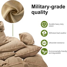 5PC 14inch*26inch Jute sandbag with tie, environmentally friendly reinforced sandbag, essential for outdoor wind and waterproof protection
