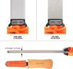 181N Dual-Grit Diamond Sharpening Stone File Garden Tool Knife Sharpener with Leather Strop Coarse 325 / Extra Fine 1200 Grit for Lawn Mower Blade