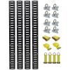 18PCS E Track Tie-Down Rail Kit, Trucks, Vans, Garages, Trailer Tie Down System,4 Pack 5ft Horizontal E-Track , 8 Pack Steel O-Ring Anchors