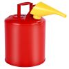 VEVOR Safety Gas Can, 5 Gallon Type I Red Safety Can for Gasoline with Stainless Steel Flame Arrester, Self-Closing Lid, and PE Funnel