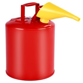 VEVOR Safety Gas Can, 5 Gallon Type I Red Safety Can for Gasoline with Stainless Steel Flame Arrester, Self-Closing Lid, and PE Funnel