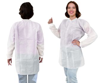 White Disposable Lab Coats for Adults