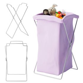 Hamper Stand 18 x 14 x 32. X-Frame Portable Folding Bag Holder Stand 30-55 Gallon Bags Holder for Laundry; Backyard; Toy Storage; Bathroom and Kitchen