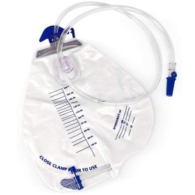 Pack of 20 Urinary Drainage Bag with Anti-Reflux Drip Chamber 2000 ml. 48 Inch Sterile Drainage Tube. Urinary Catheter Bag. Disposable System for Inco