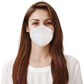 Face Masks. Pack of 5 White Disposable 5-ply Masks with Foldable Nose Clip and Elastic Earloops. Adult Masks from Smoke; Garden. Dust Face Respirator