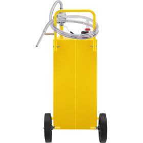 VEVOR Fuel Caddy, 35 Gallon, Gas Storage Tank on 4 Wheels, with Manuel Transfer Pump, Gasoline Diesel Fuel Container for Cars, Lawn Mowers, ATVs