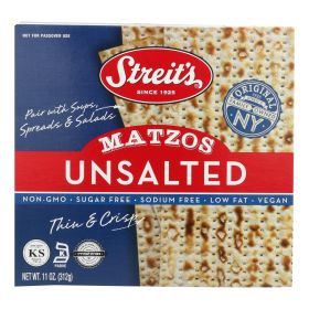 Streit's Matzo - Unsalted - Case Of 12 - 11 Oz