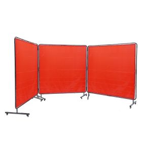 VEVOR Welding Screen with Frame, 6' x 6' 3 Panel Welding Curtain Screens