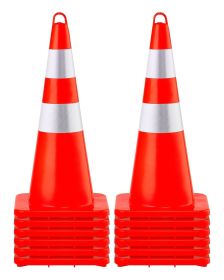 VEVOR Safety Cones, 12 x 28" Traffic Cones, PVC Orange Construction Cones