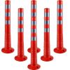 VEVOR Traffic Delineator, 6 PCS Posts Channelizer Cone, Delineator Post Kit 30' in Height, PU Traffic Post, Orange Safety Cones