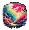Colorful Azaleas Compact Mirror Decorative Travel Makeup Mirror for Women Girls Gifts Pocket Makeup Mirror Folding Handheld