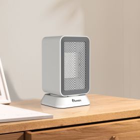 IAGREEA Portable Space Heater, Mini Fast Heater With Rotary Angle Heating And Cooling, Safe And Quiet, Suitable For Office Desktop Indoor Use (White)