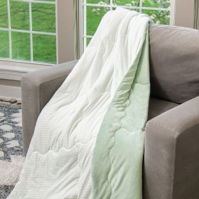 HGTV Cooling Throw Blanket Quietude Stripe 50 x 70 inches