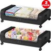 2 Pack Bedroom Storage Organization, Large Under Bed Storage Containers Room Organizer for Clothes,Shoes,Toys,Bedding