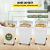 VEVOR Ingredient Bin, 5.2 Gallons Capacity Ingredient Storage Bin, 3 Pcs/Set, PP Material Flour Bins On Wheels