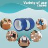 36 Rolls of Carton Blue Sealing Tape 2' x 55 Yards. Thickness 2 Mil. 50 Mic Polypropylene Pressure Sensitive Tape for Packing, Shipping
