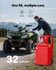 VEVOR Fuel Caddy, 32 Gallon, Portable Fuel Tank with 12V DC 2.5 GPM Electric Fuel Transfer Pump, 4 ft Delivery Hose & Auto-Stop Sensor Nozzle