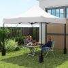 Outsunny 10' x 10' Replacement Canopy Top for Pop Up Canopy Tent with 4 Sand Bags, UPF50+ Protection, White