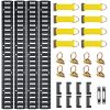 E Track Tie-Down Rail Kit, 30PCS 5FT E-Tracks Set Includes 4 Steel Rails & 2 Single Slot & 8 O Rings & 8 Tie-Offs with D-Ring & 8 End Caps