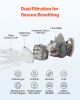 VEVOR Respirator Mask, Reusable Half Face Cover with Safety Glasses and Filters, Organic Vapor Mask and Dust-proof Face Cover, for Painting, Polishing