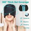 Migraine Relief Hat Gel Hot Cold Therapy Ice cap 360Â° Pain Mask Gel Release Pressure Head Massager Relax Pain Pack Eye Masks with Free Gift