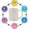 1pc Cute Cat & Letter Print Ceramic Mug – 11oz Coffee Cup with "Cats Make Me Happy" Design, Perfect Gift for Friends,