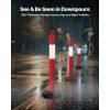 2 Pack Traffic Delineator Posts, 48 inches Traffic Safety Cones with Fillable Base and Reflective Strips