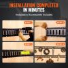 E Track Tie-Down Rail Kit, 18PCS 5' E-Tracks Set Includes 4 Steel Rails & 8 O-Ring Anchors & 4 Tie-Offs with D-Ring & 2 Ratchet Straps