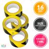 Black and Yellow Aisle Marking Tape 3 Inch x 36 Feet. 16 Roll of 7 Mil Vinyl Floor Marking Tape. Waterproof Caution Floor Tape. Tear-Resistant Floor S