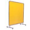 Welding Screen with Frame, 6' x 6' Welding Curtain Screen, Flame-Resistant Vinyl Welding Protection Screen on 4 Swivel Wheel (2 Lockable)