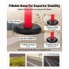 2 Pack Traffic Delineator Posts, 48 inches Traffic Safety Cones with Fillable Base and Reflective Strips