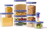Food Storage Containers with Lids, 21 PCS Air Tight Plastic Food Containers with Date Tracking Dial