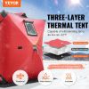 VEVOR Portable Ice Shelter, 1-2 Person Insulated Pop-Up Ice Fishing Tent, 24 Square Feet Fishable Area, Thermal Ice Shanty for Winter Fishing