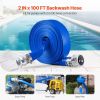 VEVOR Backwash Hose, 2 in x 100 ft, Blue High Quality PVC Hose, with Clamps, Camlock, Aluminum Fittings, Fit Various Pumps, for Sewage Treatment