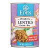 Eden Foods Organic Lentils With Onion And Bay Leaf - Case Of 12 - 15 Oz.