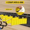 E Track Tie-Down Rail Kit, 30PCS 5FT E-Tracks Set Includes 4 Steel Rails & 2 Single Slot & 8 O Rings & 8 Tie-Offs with D-Ring & 8 End Caps
