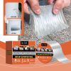 Jue-Fish Waterproof Butyl Tape, Roof Leakage Plugging Moisture-Proof High-Stick Self-Adhesive Aluminum Foil Waterproof Roll