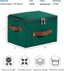 Storage Bins with Zipper Lid Velvet Fabric Storage Boxes Lidded Baskets Foldable Washable Decorative Closet Shelf Clothes Organizer Container with PU