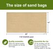5PC 14inch*26inch Jute sandbag with tie, environmentally friendly reinforced sandbag, essential for outdoor wind and waterproof protection