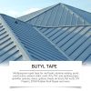 Jue-Fish Waterproof Butyl Tape, Roof Leakage Plugging Moisture-Proof High-Stick Self-Adhesive Aluminum Foil Waterproof Roll