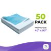 Disposable Stretcher Sheets 40 X 90. Pack of 50 Disposable Bed Sheets 40x90 Bed Covers Tissue/Poly Table Sheets for Hospitals, Salons, Spa Clubs